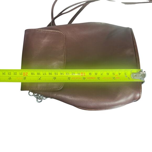 Francesco Biasia Italian Leather Mini Backpack Brown Tassel Chain Purse luxury